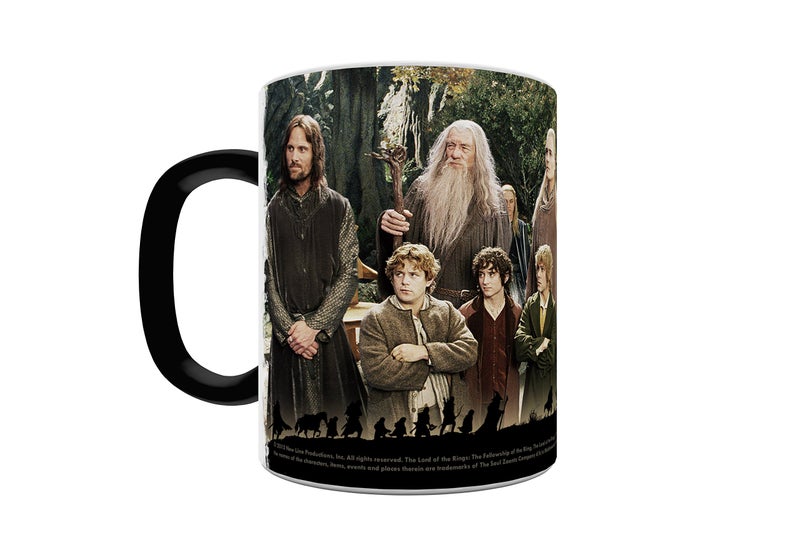 Trend Setters Morphing Mugs Lord of The Rings - The Fellowship - One 11 oz Color Changing Heat Sensitive Ceramic Mug â€“ Image Revealed When HOT Liquid Is Added! - Image 1